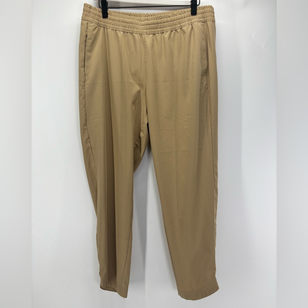 Columbia women’s hiking pants Large straight leg ankle length tan